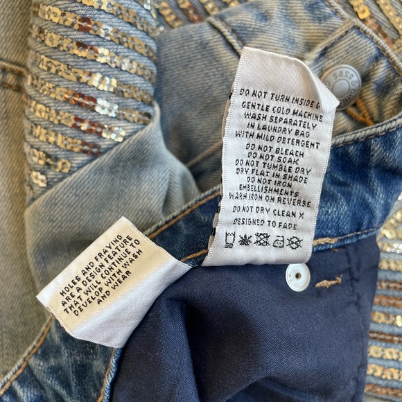 Sass & Bide denim sequin hi low skirt size 42 (12) - Picture 10 of 10